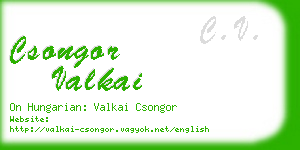 csongor valkai business card